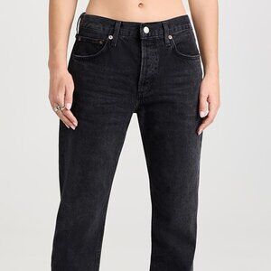 AGOLDE Parker Long Jeans in Hitch (Black) - Brand New (size 25)